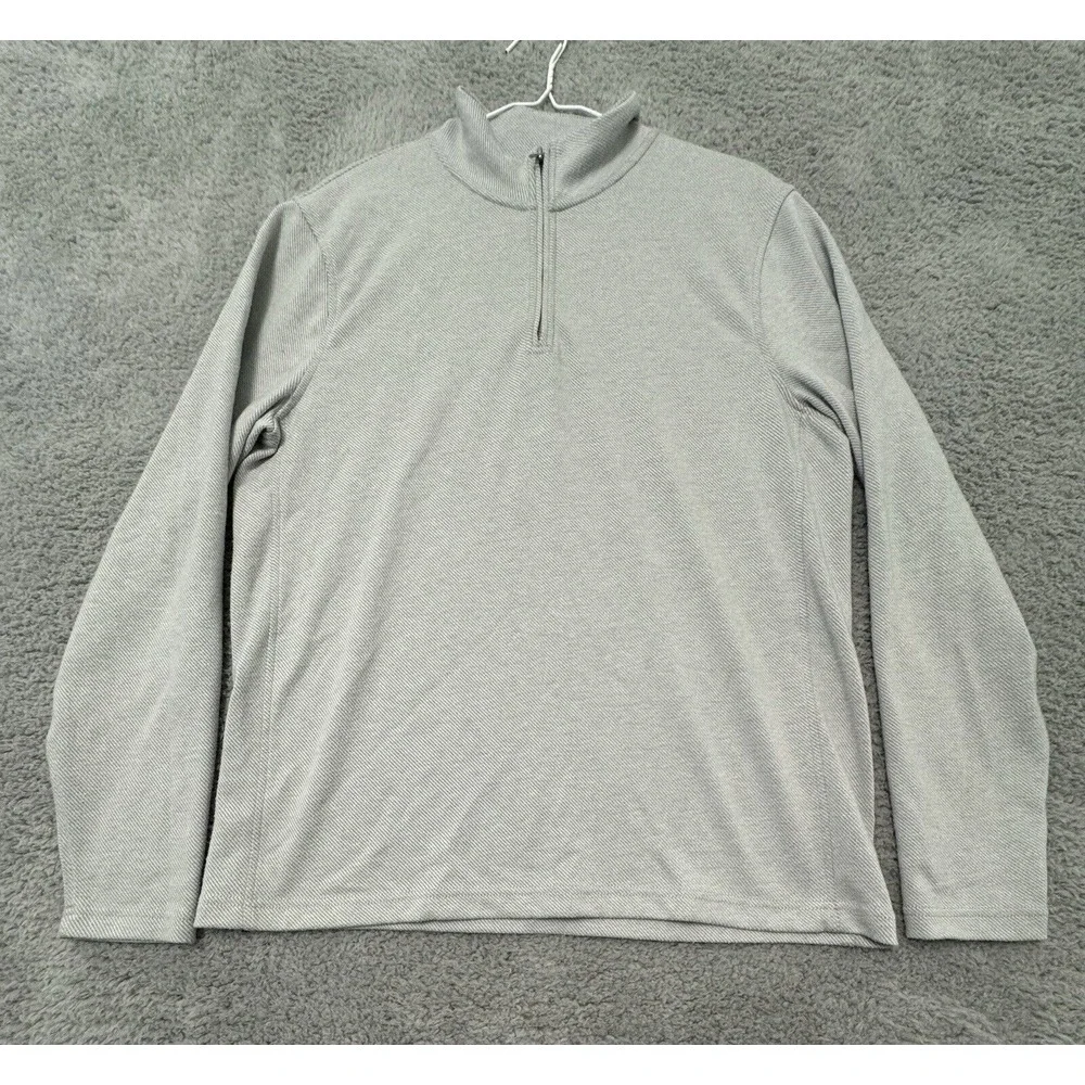 J Crew Sweater Mens Medium Authentic‎ Fleece 1/4 Zip Pullover Nautical